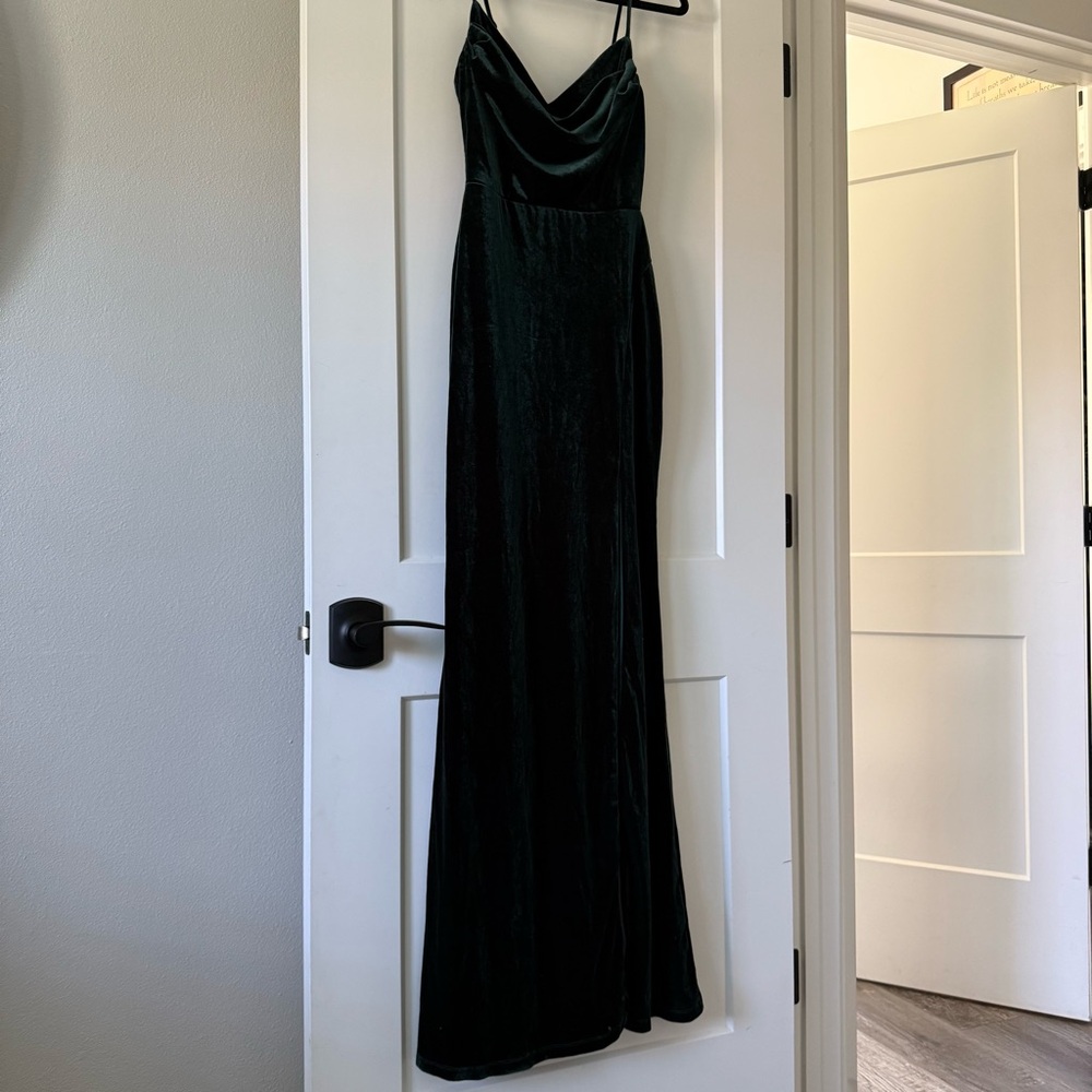 Windsor Deep Green Velvet Dress